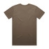 A brown T-shirt with a plain back and no visible logos or text.