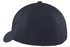 A navy Port Authority Flexfit cap displayed from the back, featuring a logo on the side.