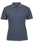 A dark grey polo shirt with a collar, short sleeves, and a buttoned placket. It features a logo.