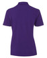 A purple polo shirt featuring a classic collar and short sleeves. The back view showcases a minimalist design.