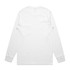 A white long-sleeve T-shirt with a simple design and no visible branding or logos.