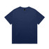 A navy blue t-shirt with a standard crew neck design, featuring a logo on the label.