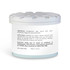 A white fragrance pot with a light blue base, featuring a floral design on the lid and an ingredient label.
