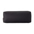 A black utility case with a rectangular shape, featuring a logo on one side.