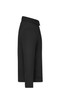 A unisex black shirt jacket with a collar, featuring a pocket and a sleek design.