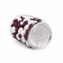 Clear canister filled with purple and white jelly beans, featuring a textured lid and a transparent design.