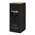 A black box packaging for the Keepsake Arlo Carafe, featuring a simple design and a wooden lid.