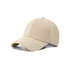 A beige, 230gsm, 6-panel cap with a curved brim and a logo on the front.
