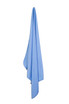 A blue baby blanket, soft and folded, featuring a simple design and no visible logos.