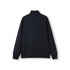 A navy women's half zip fleece jumper with fitted design and cuffed sleeves, featuring a logo on the back.