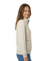 A women's half-zip fleece jumper in a beige colour, featuring a high collar and a subtle logo.