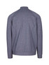 A heather grey jacket with a high collar and long sleeves, featuring a logo on the back.