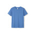 A men's/unisex heather T-shirt in a cool blue colour, featuring a simple crew neck design and logo.