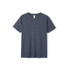 A navy heather t-shirt with a classic crew neck design. It features a small logo on the label.