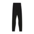 A pair of women’s high rise full-length leggings in black, featuring a wide waistband and a sleek design.