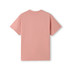 A pink kids' T-shirt with short sleeves, featuring a plain back design and no visible logos or patterns.