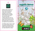 A tag for an organic cotton product featuring eco-friendly imagery, details on organic certification, and a logo.