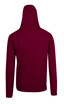 A maroon men's brushed heavy zip fleece hoodie with a fitted design and a hood. Features a branding logo.