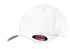 A white cotton twill cap featuring a curved brim and a logo, designed for a comfortable fit.