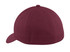 A maroon Flexfit cotton twill cap featuring a rounded design and a branded logo on the side.