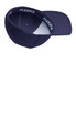 A dark navy cap with a smooth underside and a logo on the interior band. It features a cool and dry poly mesh design.