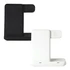 A wireless charger in black and white, featuring multiple charging surfaces and a sleek design.