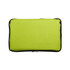 A green zippered pouch made of durable fabric, featuring a black trim and a simple design.