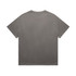 A grey t-shirt featuring a simple design on the back. The shirt has a relaxed fit and a smooth texture.