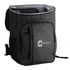 A grey picnic backpack with a spacious interior, zippered compartments, and a logo on the front.
