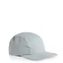 A light grey nylon cap with a structured crown and a curved brim, featuring a logo.