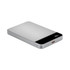 A silver MagSafe wireless power bank with a sleek design, featuring a black section and a USB-C port.