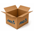 A large brown carton box with an open top and a logo on one side. Dimensions are 60 × 40 × 40 cm.