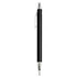 A black recycled aluminium ballpoint pen with a silver clip and tip. It features a logo on the barrel.