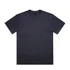 A dark grey Box Tee with a relaxed fit and short sleeves, featuring a logo on the tag.