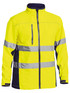 Bisley Workwear Yellow/Navy Taped Hi Vis Soft Shell Jacket