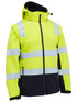 Bisley Workwear Yellow/Navy Taped Two Tone Hi Vis 3 in 1 Soft Shell Jacket