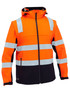 Bisley Workwear Orange/Navy Taped Two Tone Hi Vis 3 in 1 Soft Shell Jacket