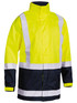Bisley Workwear Yellow/Navy Taped Hi Vis Recycled Rain Shell Jacket