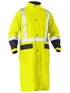 Bisley Workwear Yellow/Navy Taped Hi Vis Long Rain Coat