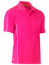 Bisley Workwear Pink Cool Mesh Polo with Reflective Piping
