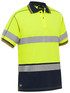 Bisley Workwear Yellow/Navy Taped Hi Vis Polyester Mesh Polo