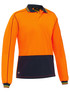Bisley Workwear Orange/Navy Hi Vis Polyester Mesh Polo