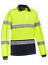Bisley Workwear Yellow/Navy Taped Hi Vis Polyester Mesh Polo