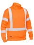 Bisley Workwear Rail Orange X Taped Hi Vis 1/4 Zip Pullover