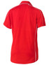 Bisley Workwear Red - Discontinued Women's Cool Mesh Polo with Reflective Piping