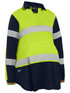 Bisley Workwear Yellow/Navy Women's Taped Hi Vis Recycled V-Neck Maternity Polo