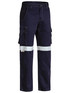 Bisley Workwear Navy Taped Cool Vented Lightweight Cargo Pants