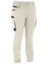 Bisley Workwear Stone Women's Flx & Move Stretch Canvas Elastic Waist Cargo Pants