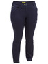 Bisley Workwear Navy Women's Cotton Cargo Cuffed Pants