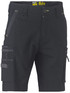 Bisley Workwear Black Flx & Move Stretch Utility Zip Cargo Short